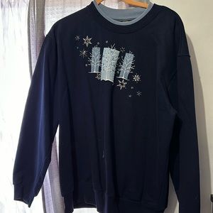 selling a decorated originals sweater! color navy blue!